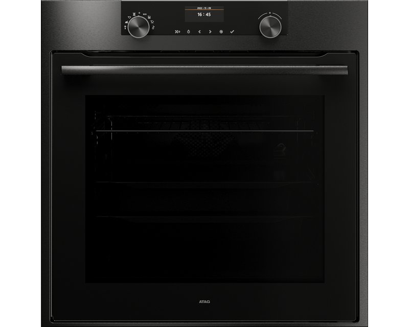 ATAG OX66121C Black Steel multifunctionele oven met kleurendisplay