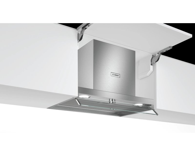 Bosch DBB66AF50 roestvrijstalen geïntegreerde schouwkap met helder glas