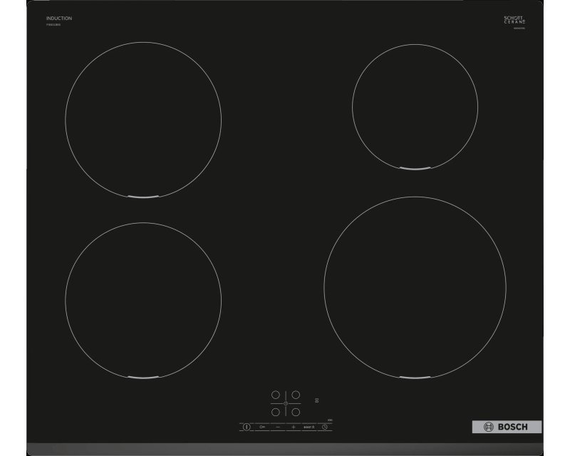 Bosch PIE631BB5E inductiekookplaat met facetafwerking