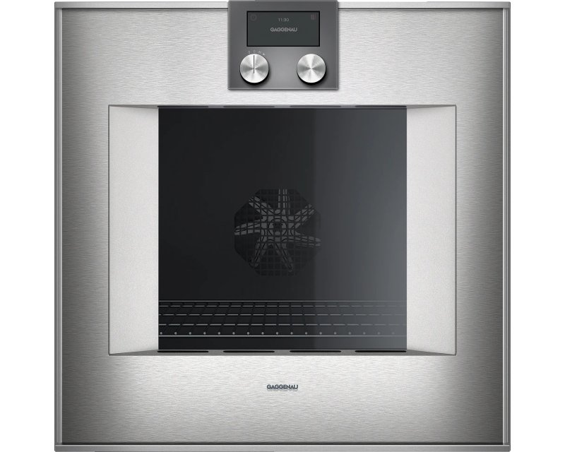 Productfoto van de Gaggenau BO420112 bakoven in inox onder glas