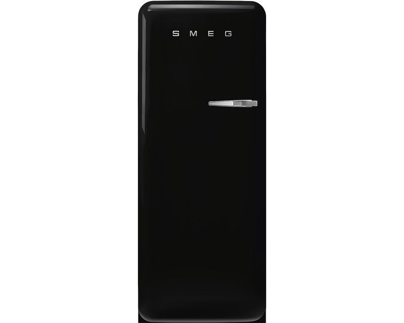 Productfoto van de zwarte Smeg FAB28LBL6 enkeldeurskoelkast