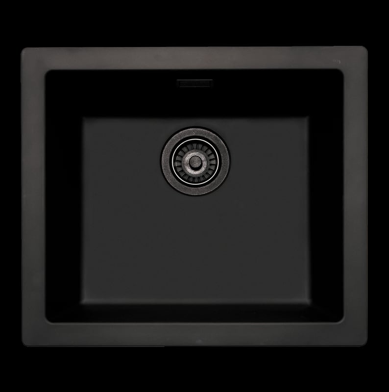 Lanesto Lyse Foggy Black spoelbak, productbeeld van Dekker Zevenhuizen
